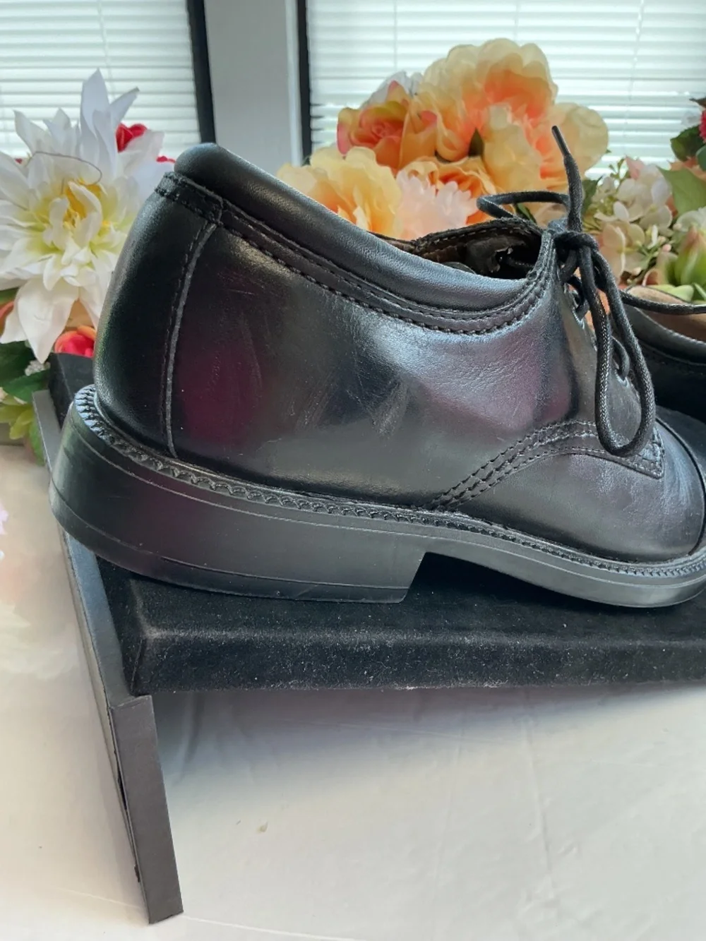 Dockers Men’s Black Leather Cap Toe Lace Up Dress Shoes Office Work Size 9M